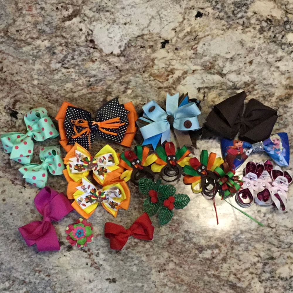 Colorful Kids Hair Bow Set